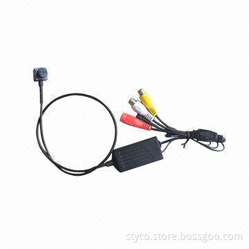 Hidden Mini Camera with External Microphone, 3.7mm Pinhole Lens, 1/3-inch Sony and 420TVL